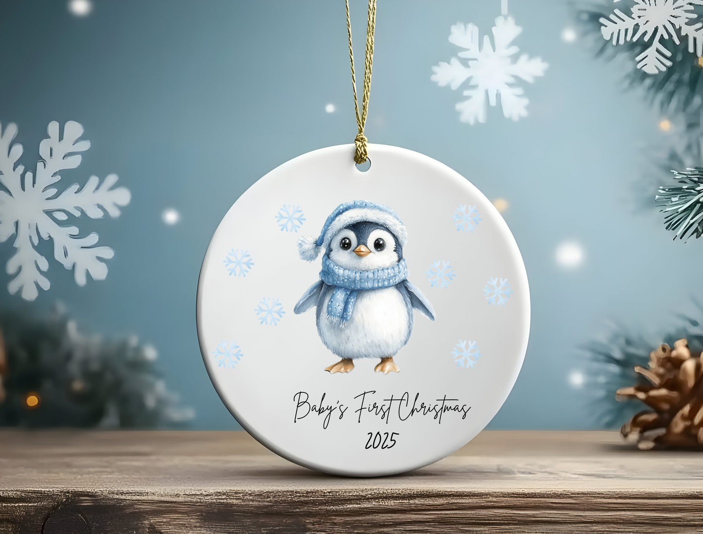 Personalized Baby Boy's First Christmas Ornament