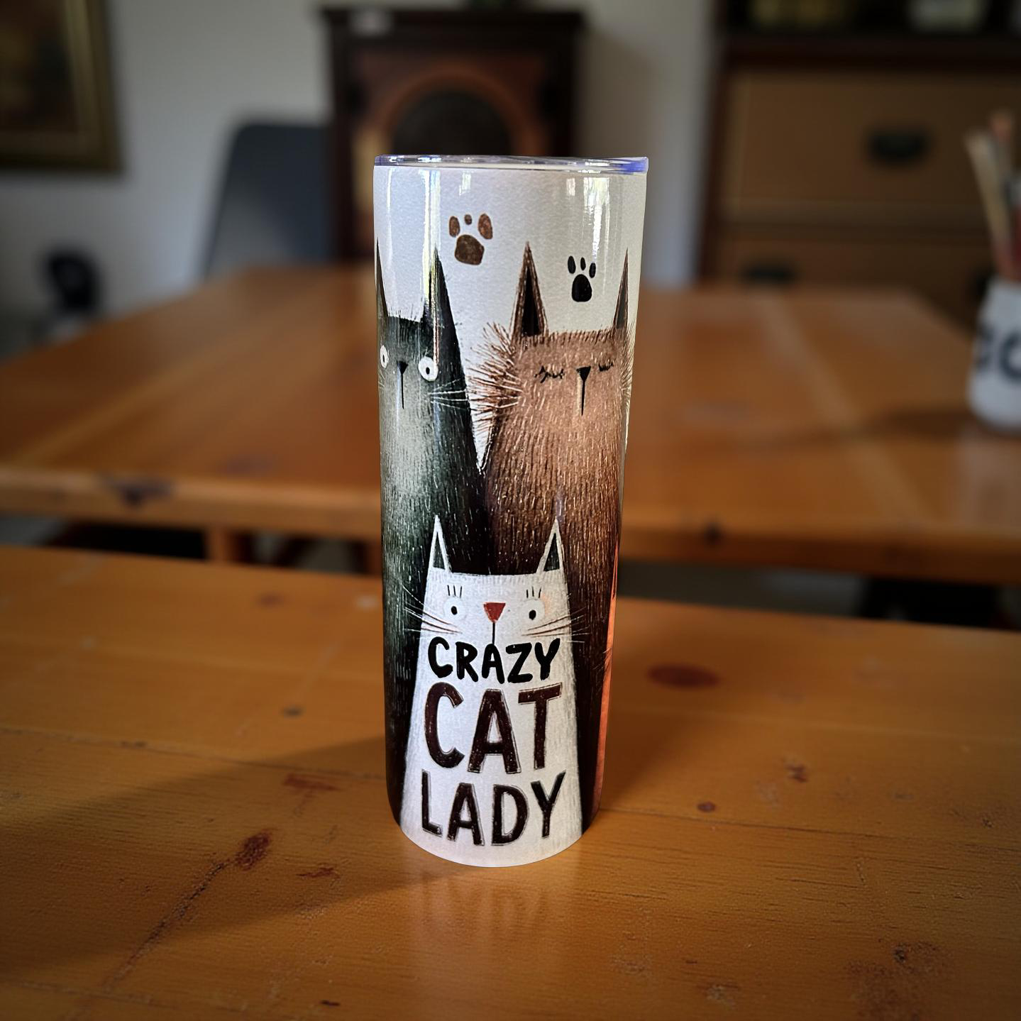 "Crazy Cat Lady" Insulated Stainless Steel Tumbler