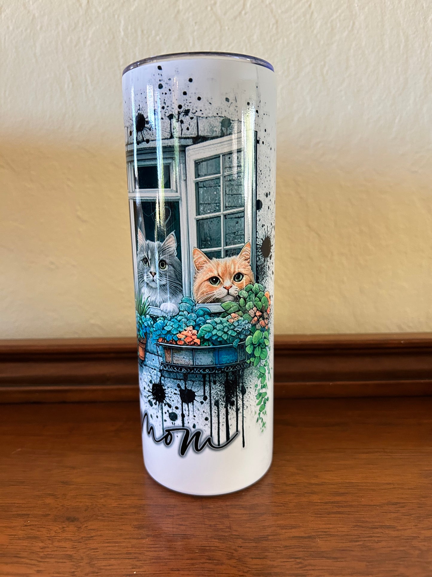"Cat Mom" Insulated Stainless Steel Tumbler