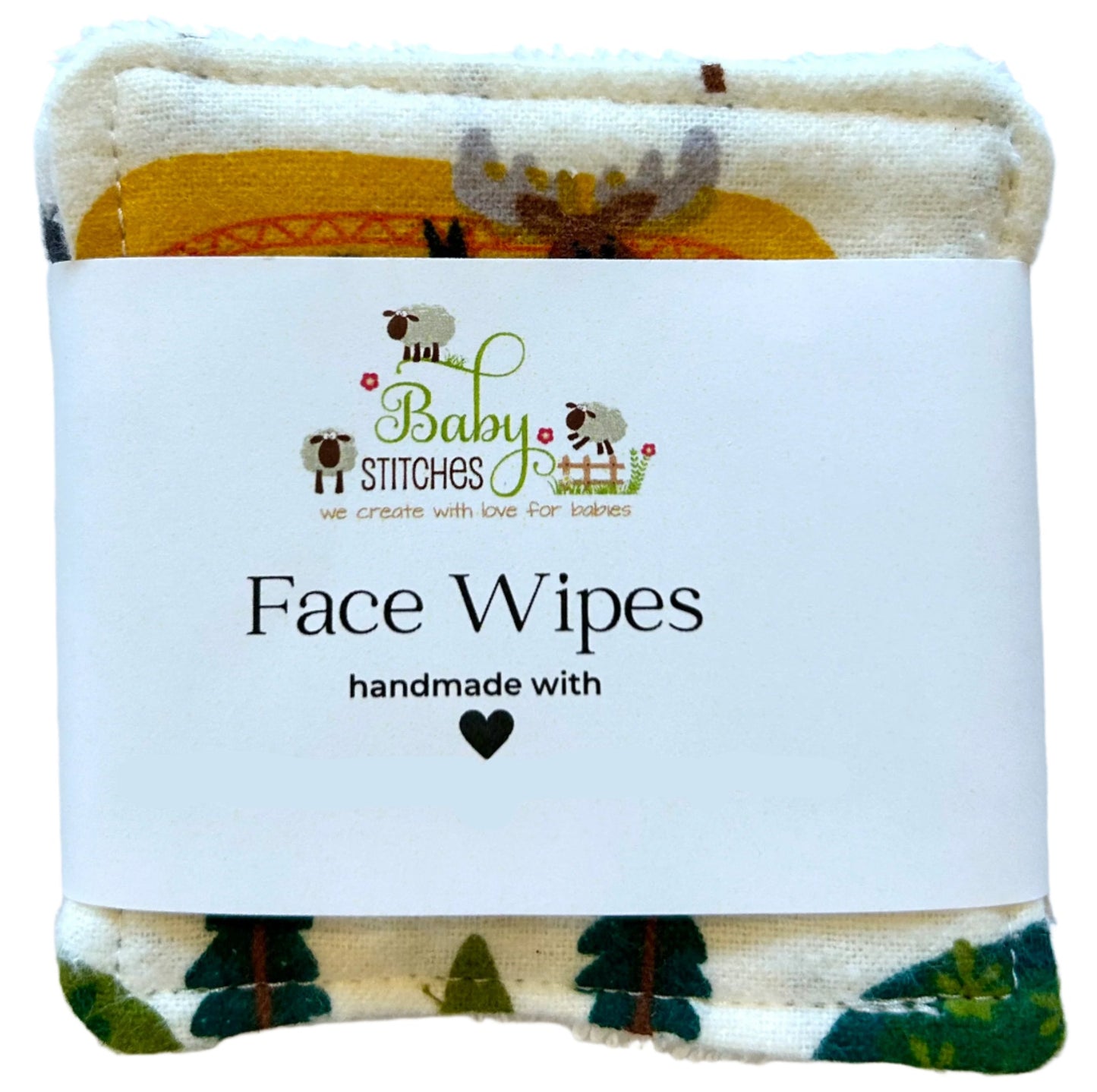 Reusable Fabric Face Wipes (Set of 4)