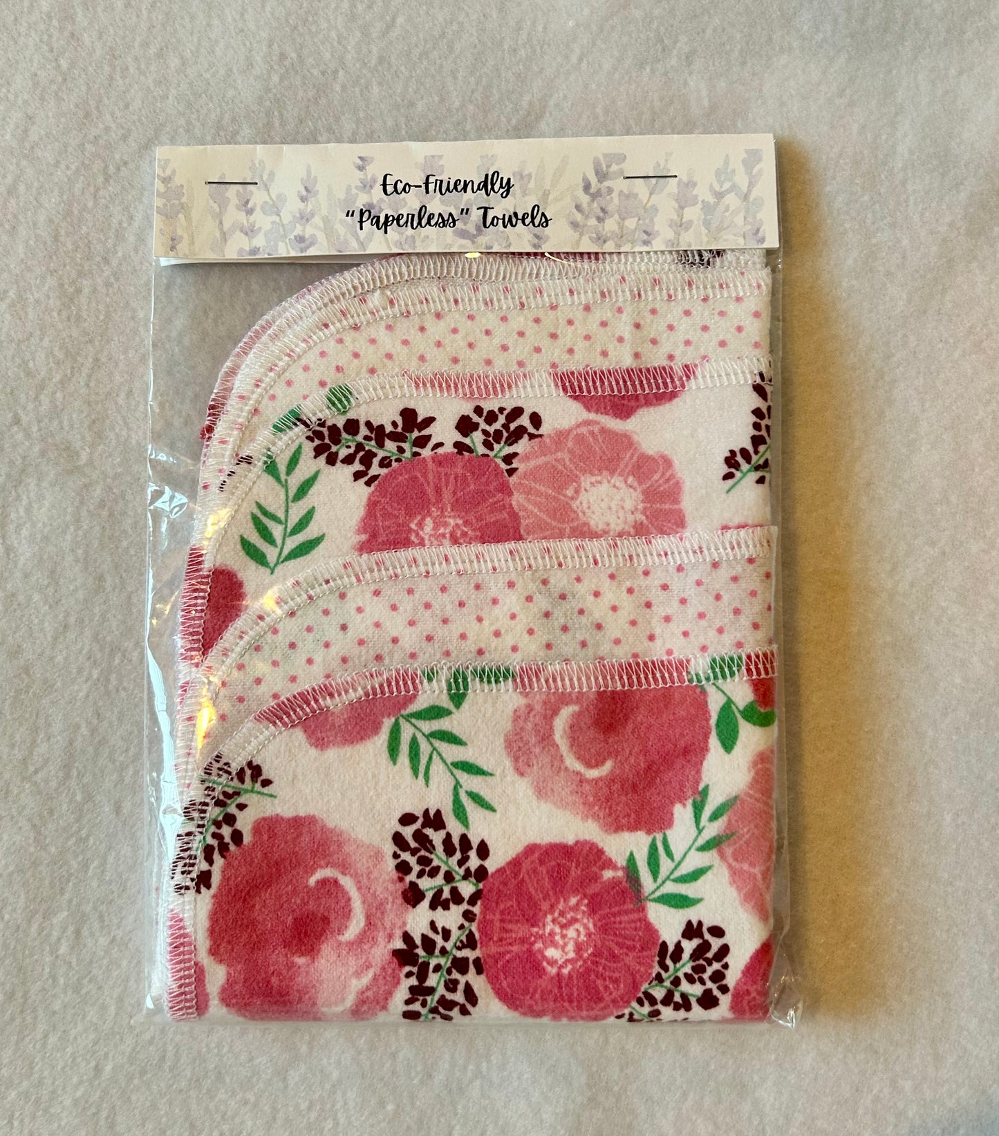 Pink Floral Eco-Friendly Un-Paper Towels