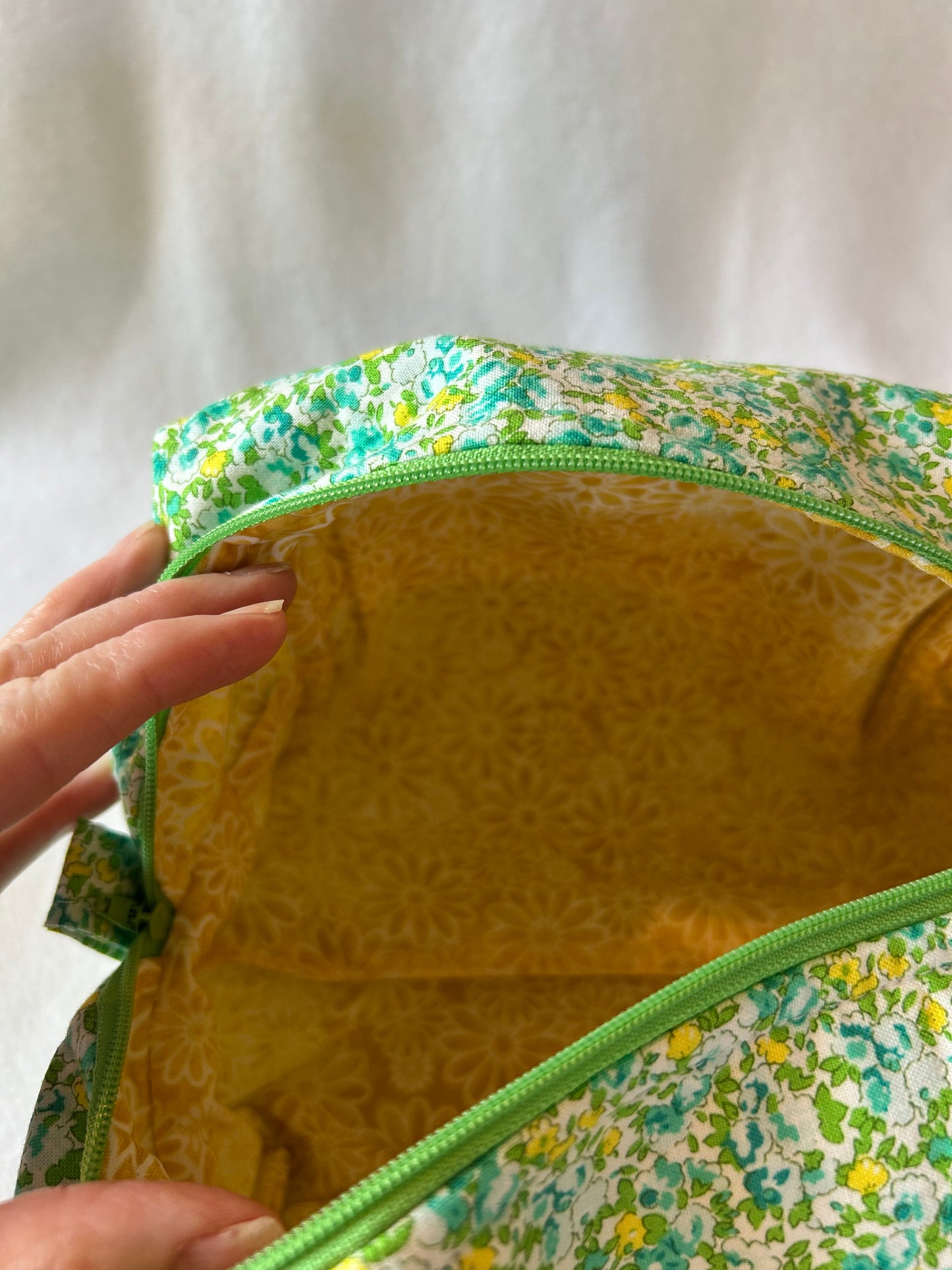 Floral Meadow Boxy Makeup Bag