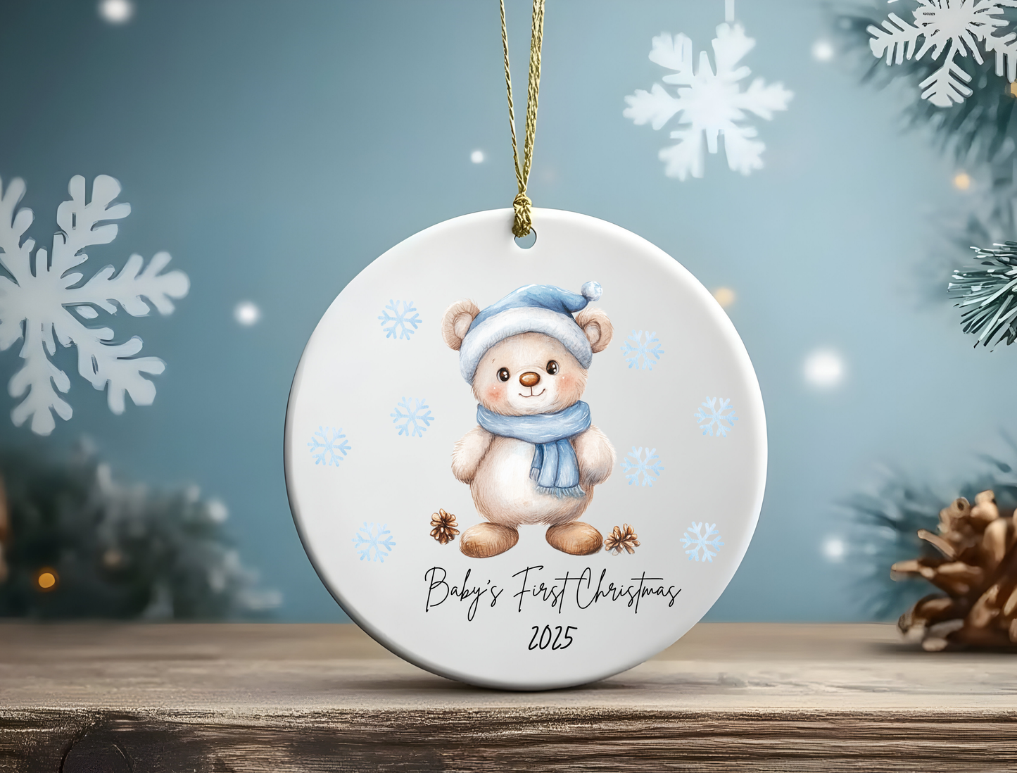 Personalized Baby Boy's First Christmas Ornament