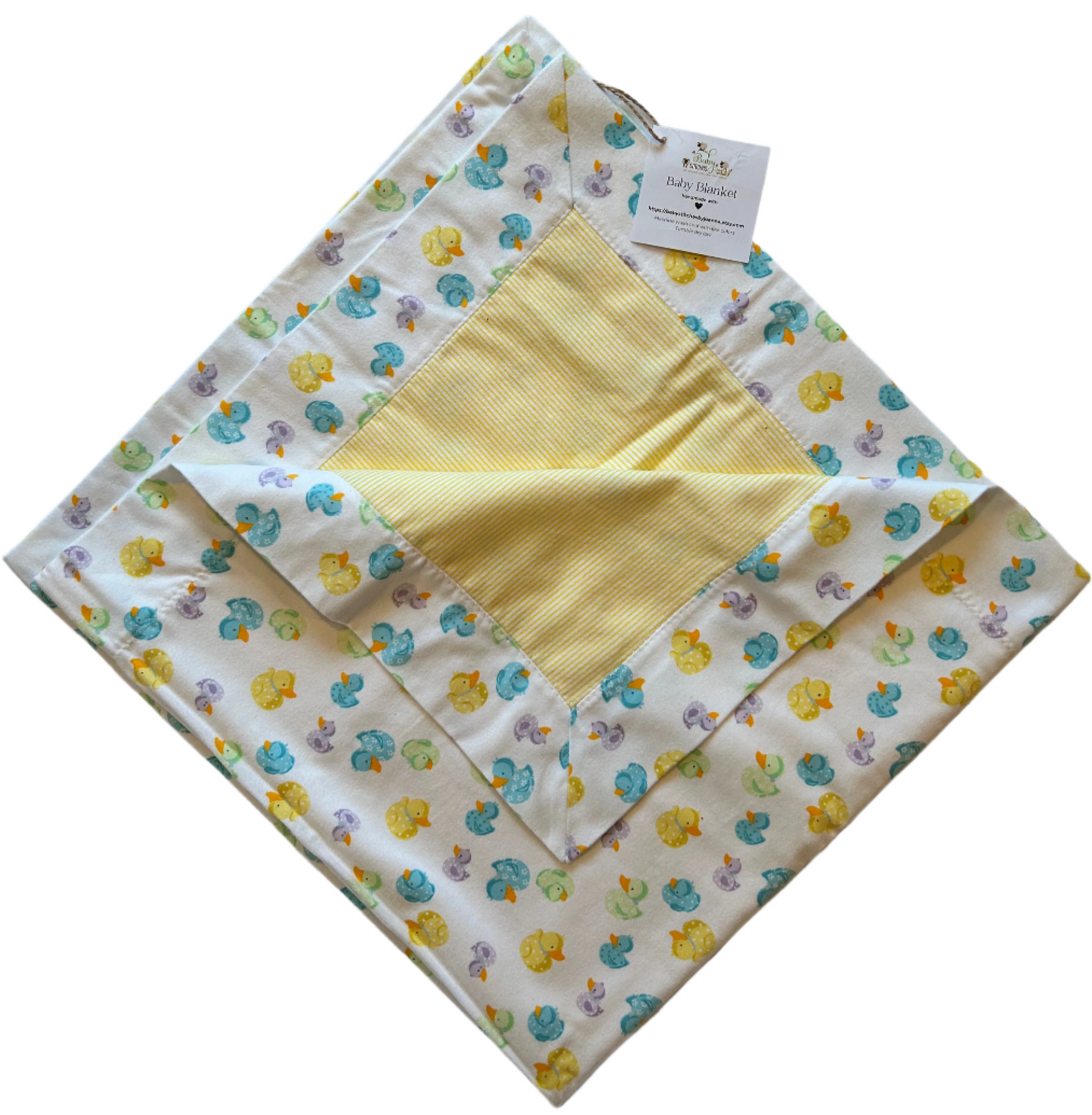 Soft Flannel Baby Blanket - Double-Sided with Self Binding