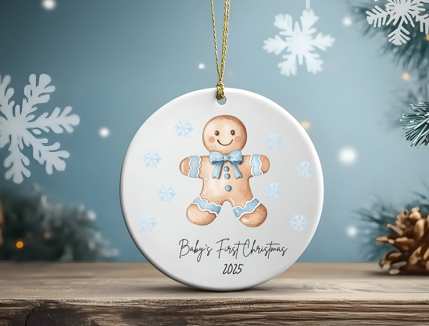 Personalized Baby Boy's First Christmas Ornament