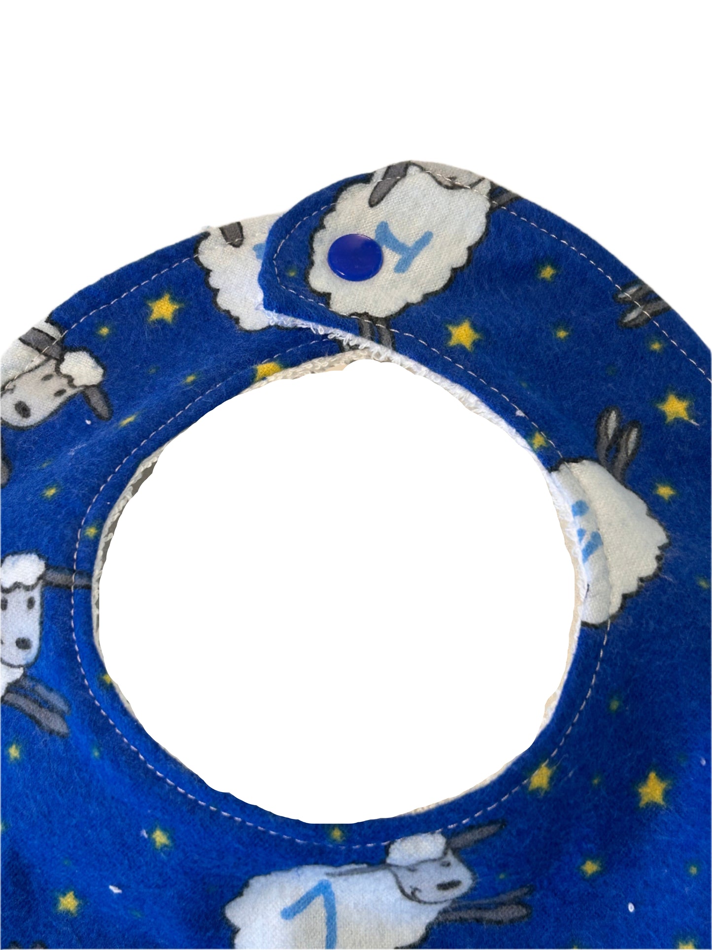 Counting Sheep Handmade Baby Bib (washcloths sold separately)