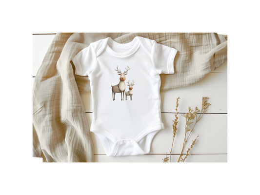 Daddy & Baby Deer Baby Onesie