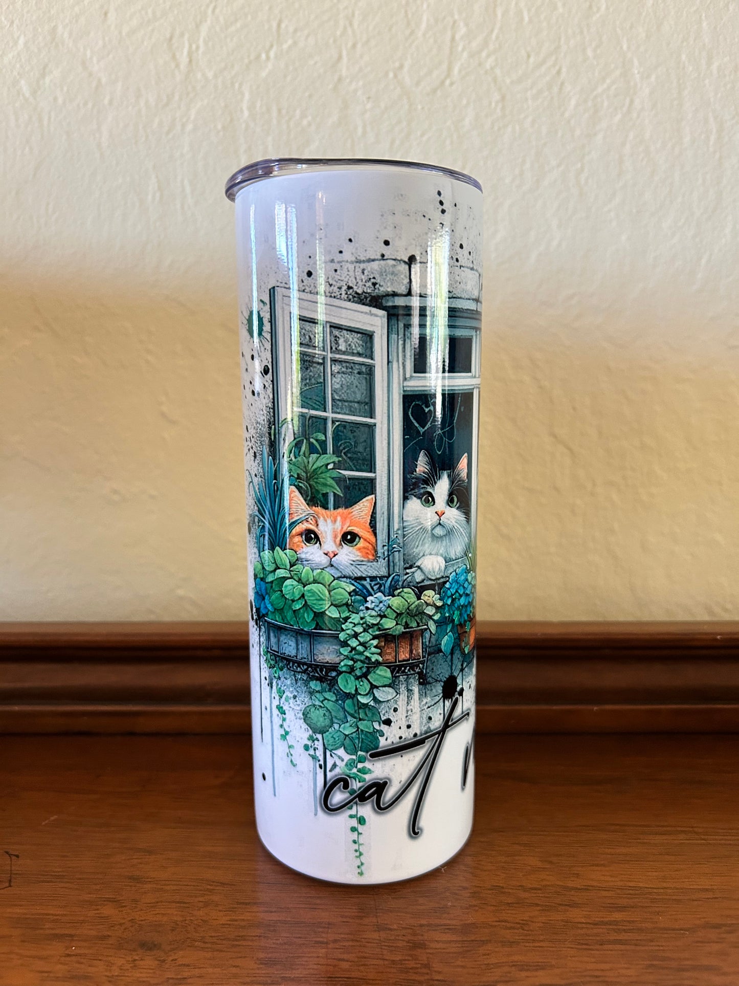 "Cat Mom" Insulated Stainless Steel Tumbler