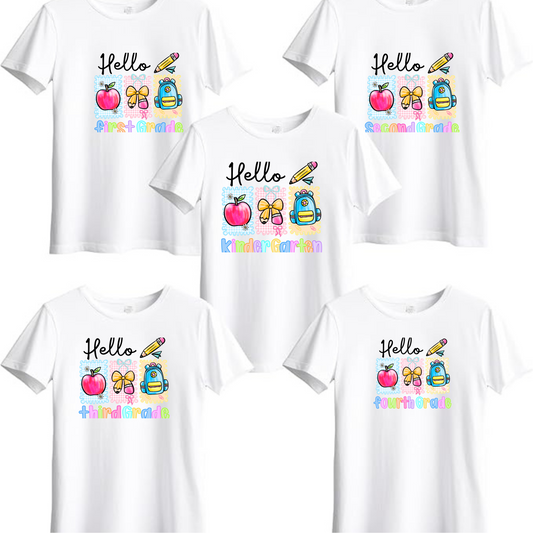 Hello to the First Day of School Girl's T-Shirt