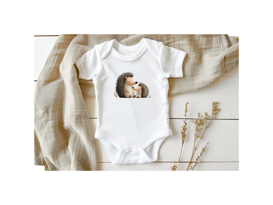 Mommy & Baby Hedgehog Baby Onesie
