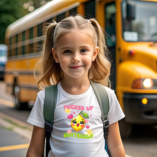 Pucker Up, Buttercup Girl's T-Shirt